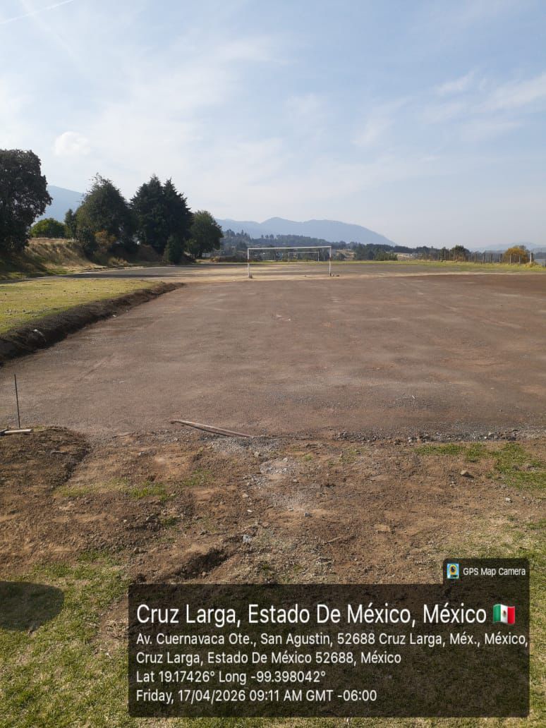 CONSTRUCCIÓN DE CANCHA FÚTBOL 5 EN CRUZ LARGA EN XALATLACO