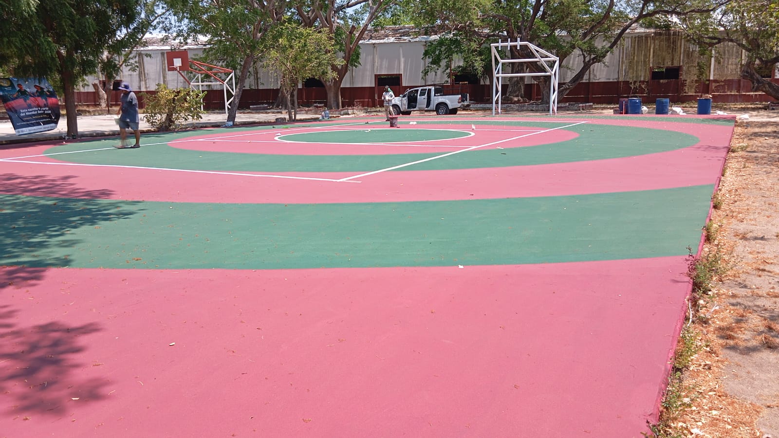 REHABILITACIÓN DE MULTICANCHA EN EL DEPORTIVO Y CENTRO DE DESARROLLO COMUNITARIO BINNIZA EN JUCHITÁN DE ZARAGOZA