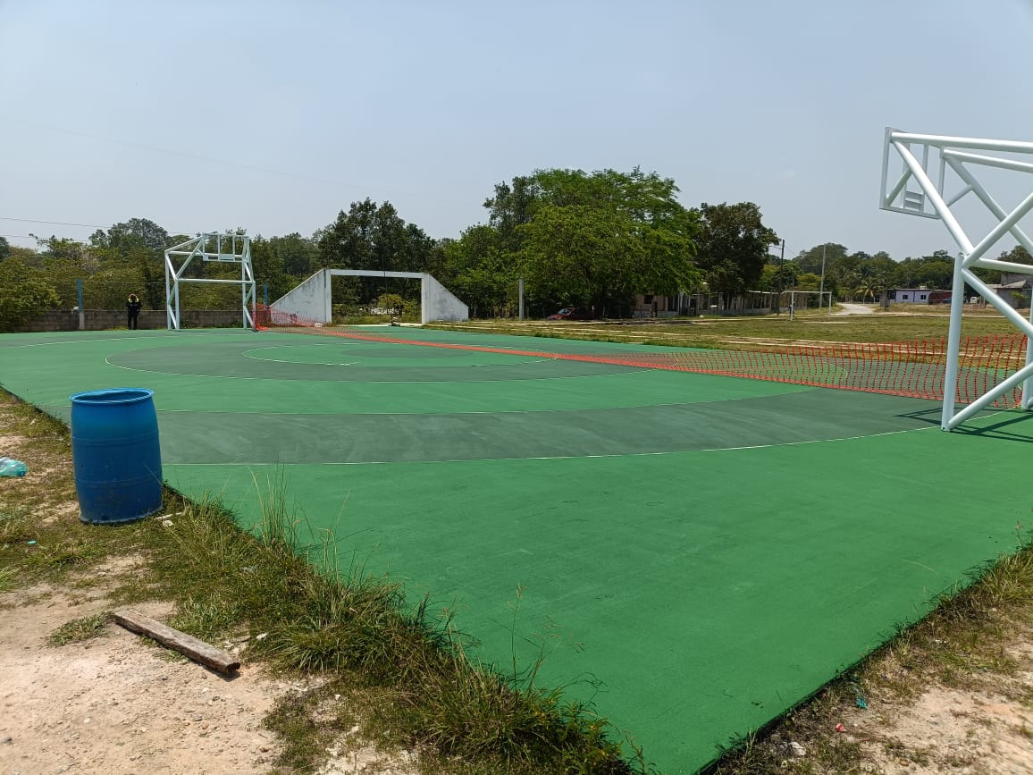 REHABILITACIÓN MULTICANCHA EN PALOMARES EN MATÍAS ROMERO AVENDAÑO