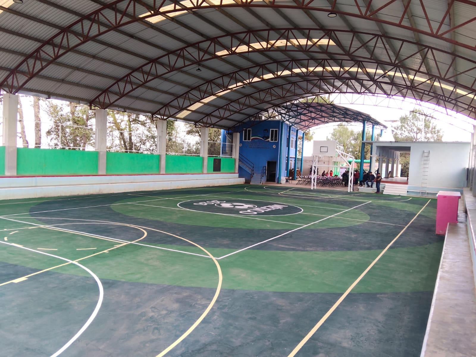 REHABILITACIÓN DE MULTICANCHA EL PORTILLO EN SAN ANDRÉS PAXTLÁN