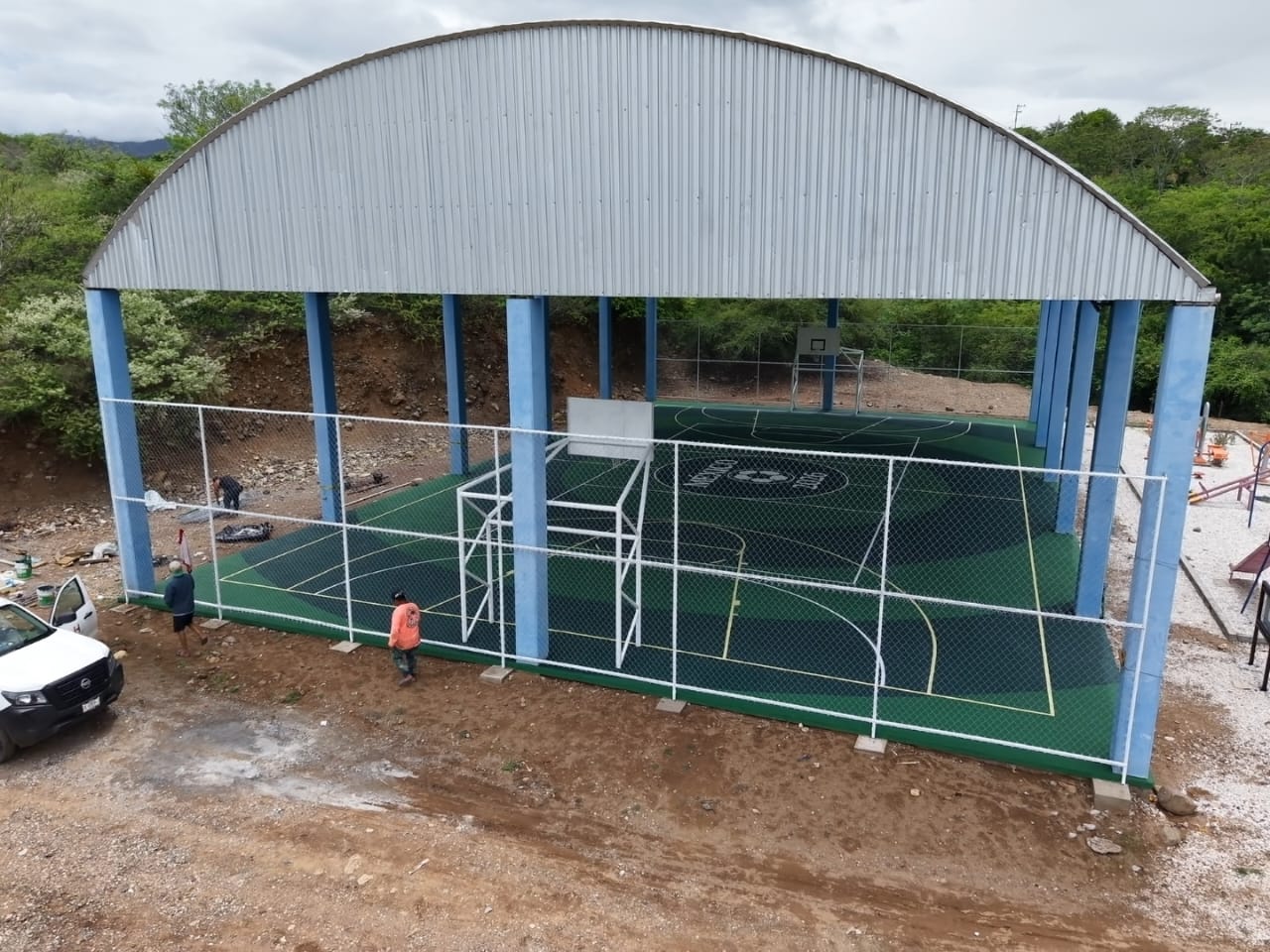 REHABILITACIÓN DE MULTICANCHA EN SAN BARTOLO YAUTEPEC