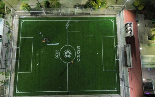 CONSTRUCCIÓN DE CANCHA DE FÚTBOL 5 EN PARQUE VILLA DE ATENCINGO EN CHIETLA