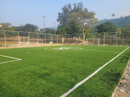 CONSTRUCCIÓN DE CANCHA DE FÚTBOL 5 EN CALZADA CUETZALAN EN CUETZALAN DEL PROGRESO