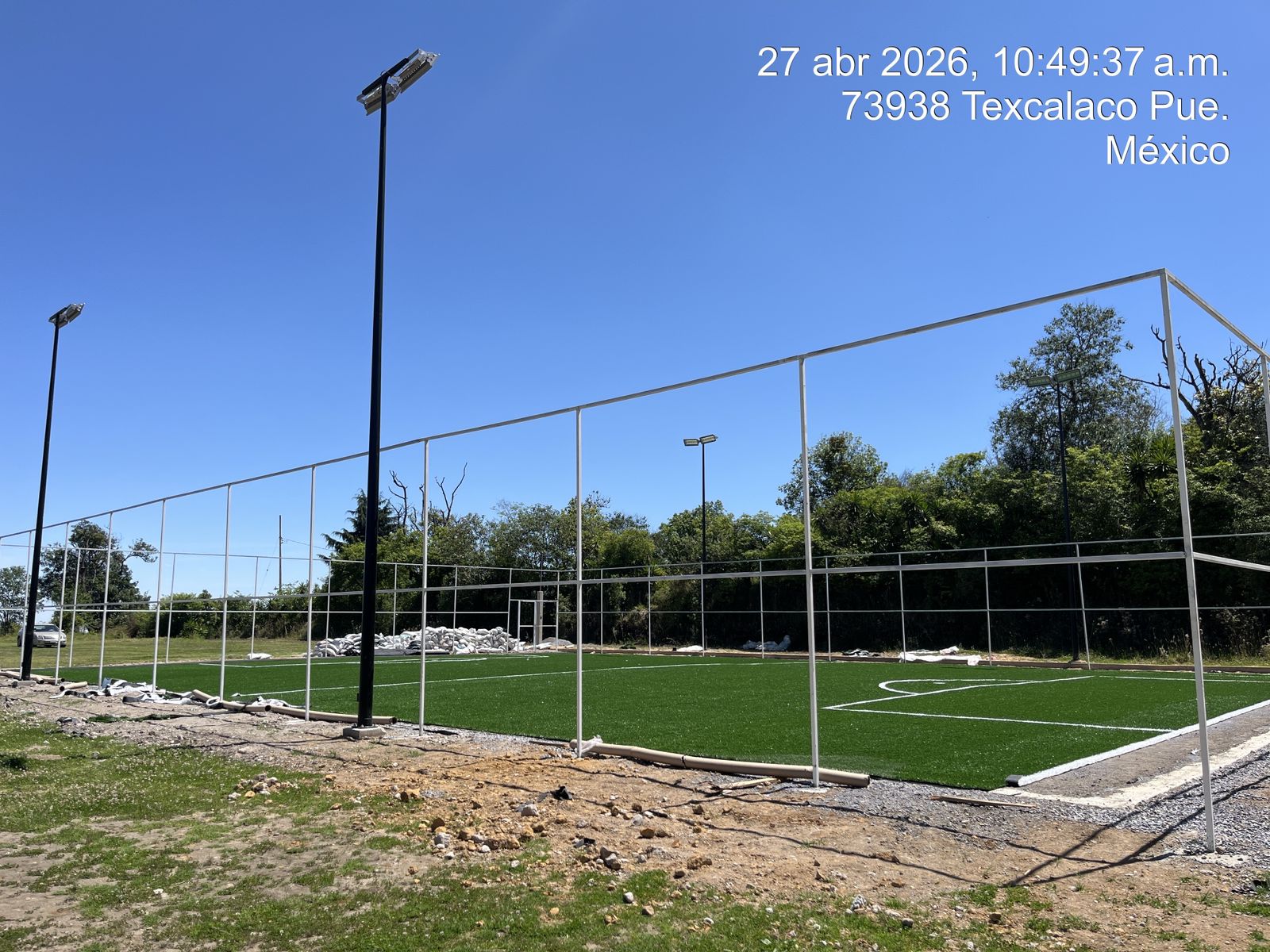 CONSTRUCCIÓN DE CANCHA DE FÚTBOL 5 EN TEXCALACO EN TETELES DE ÁVILA CASTILLO