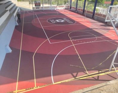 REHABILITACIÓN DE MULTICANCHA EN COLONIA PRIMERA SECCIÓN EN XAYACATLÁN DE BRAVO