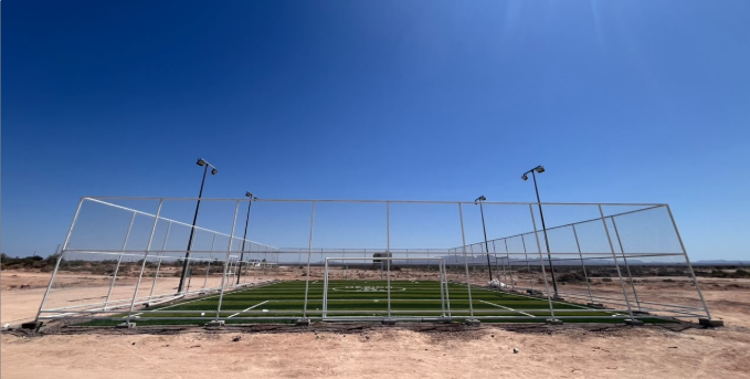 CONSTRUCCIÓN DE CANCHA FÚTBOL 5 EN PUERTO LIBERTAD EN PITIQUITO