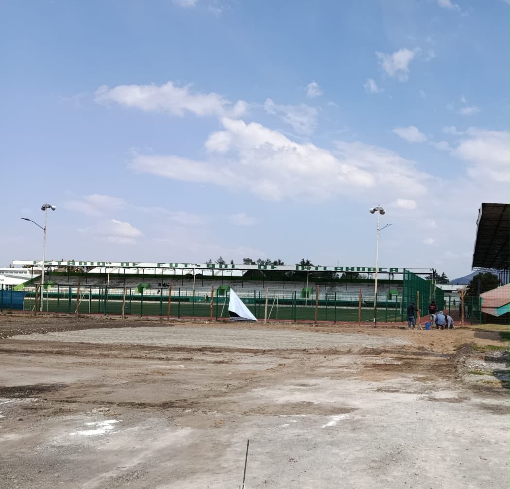 CONSTRUCCIÓN DE CANCHA FÚTBOL 5 EN DEPORTIVO IXTLAHUACA EN IXTLAHUACA