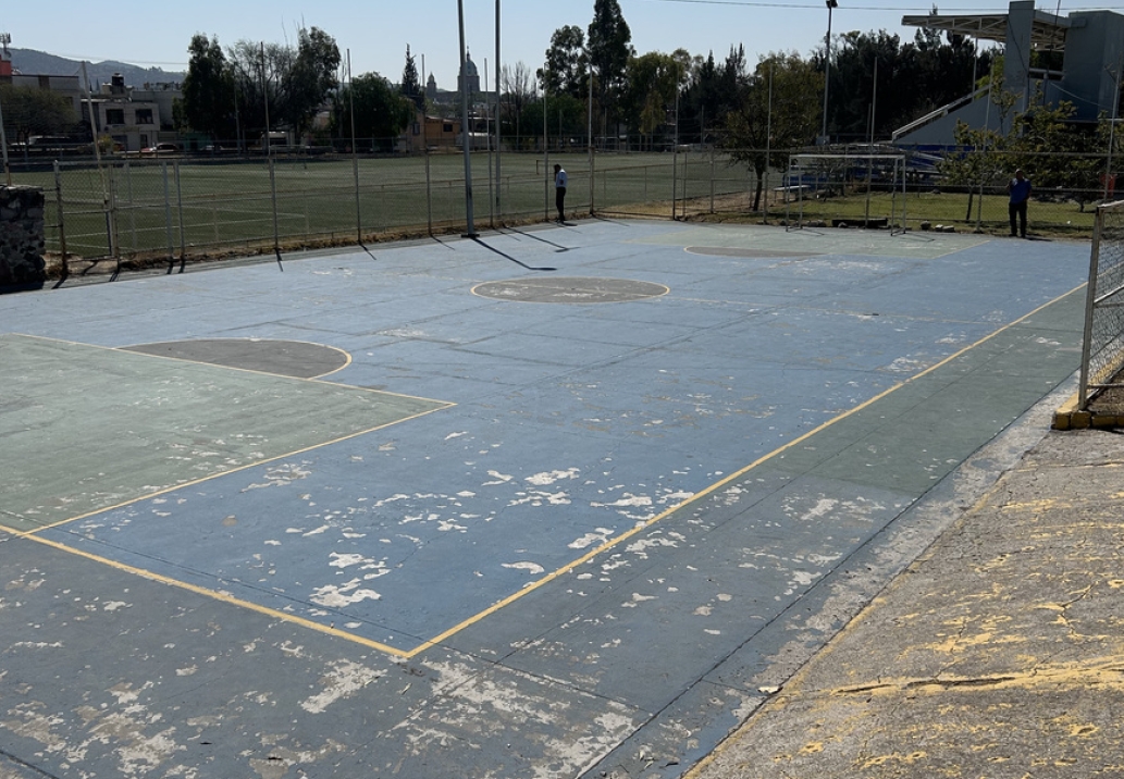 CONSTRUCCIÓN DE CANCHA DE FÚTBOL 5 EN UNIDAD DEPORTIVA SANTA ROSA JAUREGUI EN QUERÉTARO