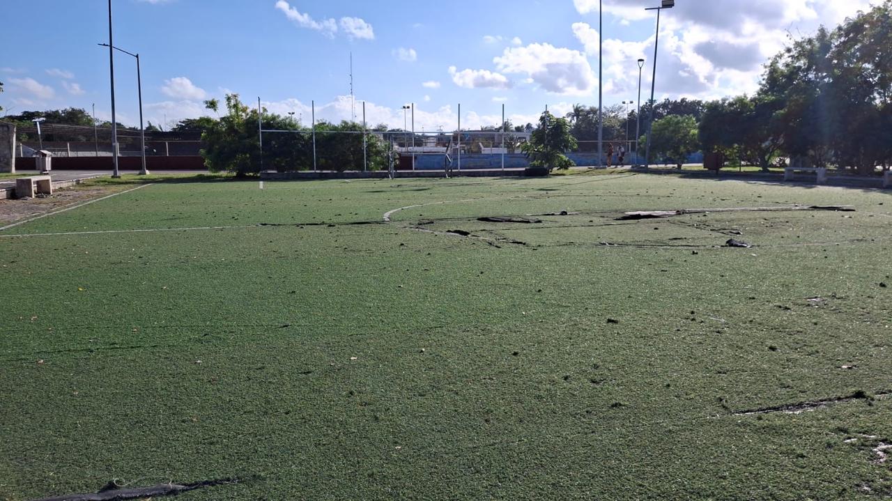 CONSTRUCCIÓN DE CANCHA DE FÚTBOL 5 EN EL CAMPO DE FÚTBOL 5 UNIDAD DEPORTIVA TULUM