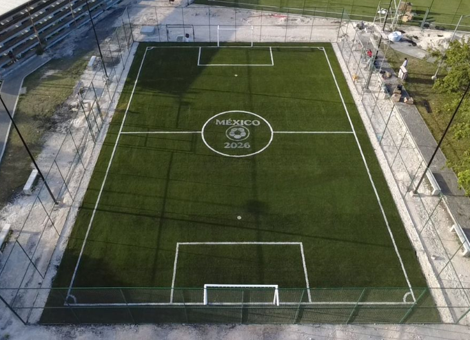 CONSTRUCCIÓN DE CANCHA DE FÚTBOL 5 EN EL CAMPO DE FÚTBOL 5 UNIDAD DEPORTIVA TULUM