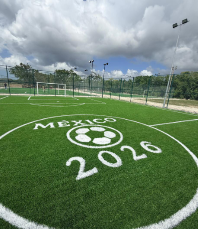 CONSTRUCCIÓN DE CANCHA DE FÚTBOL 5 EN LA UNIDAD DEPORTIVA ADDY JOAQUÍN COLDWELL DIF EN COZUMEL