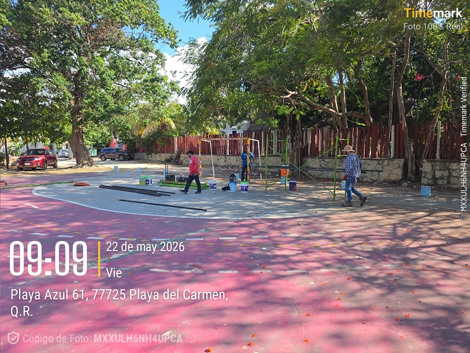 REHABILITACIÓN DE MULTICANCHA EN PARQUE INDEPENDENCIA 2 EN PLAYA DEL CARMEN
