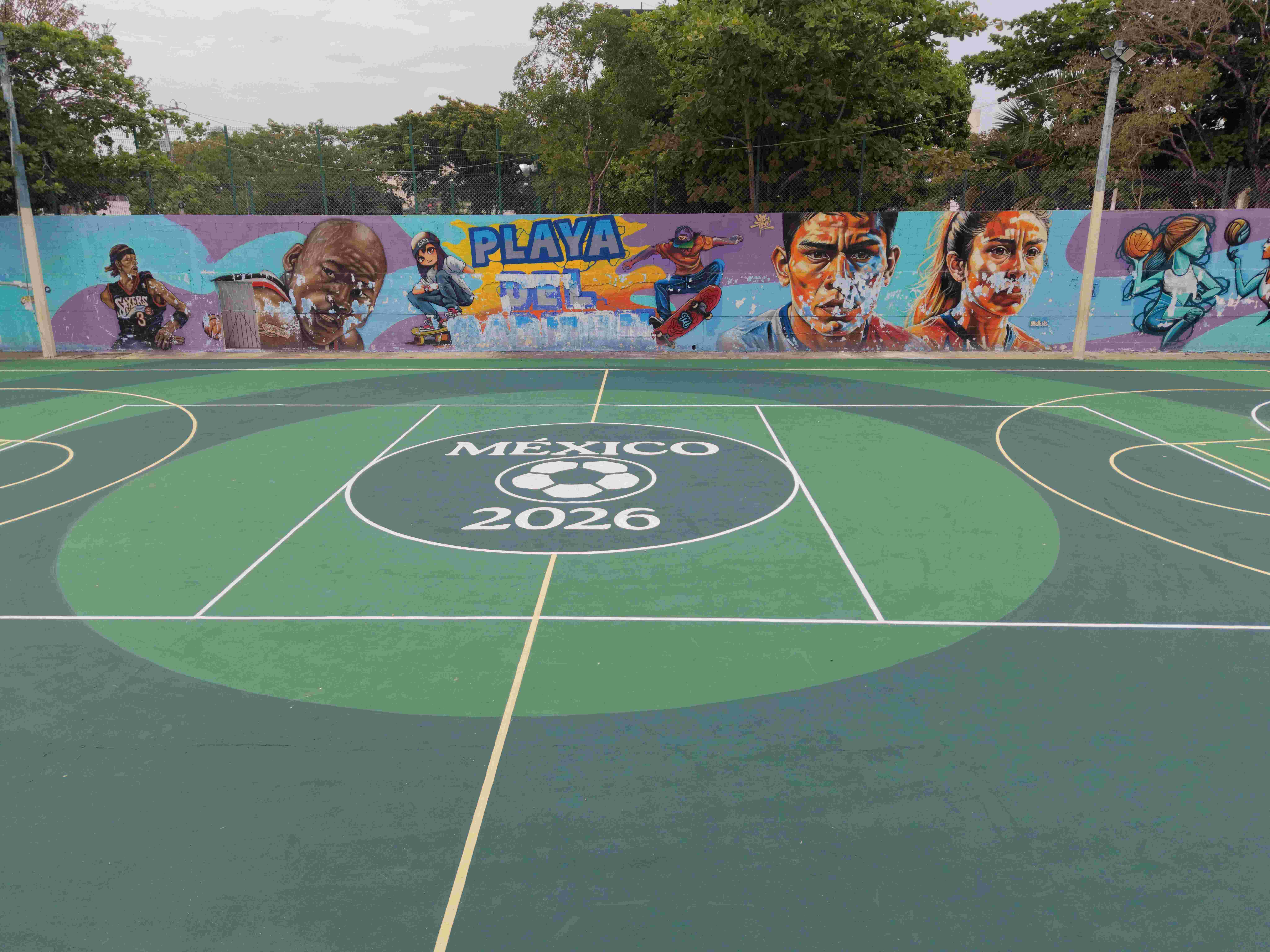 REHABILITACIÓN DE MULTICANCHA EN PARQUE GONZALO GUERRERO EN PLAYA DEL CARMEN