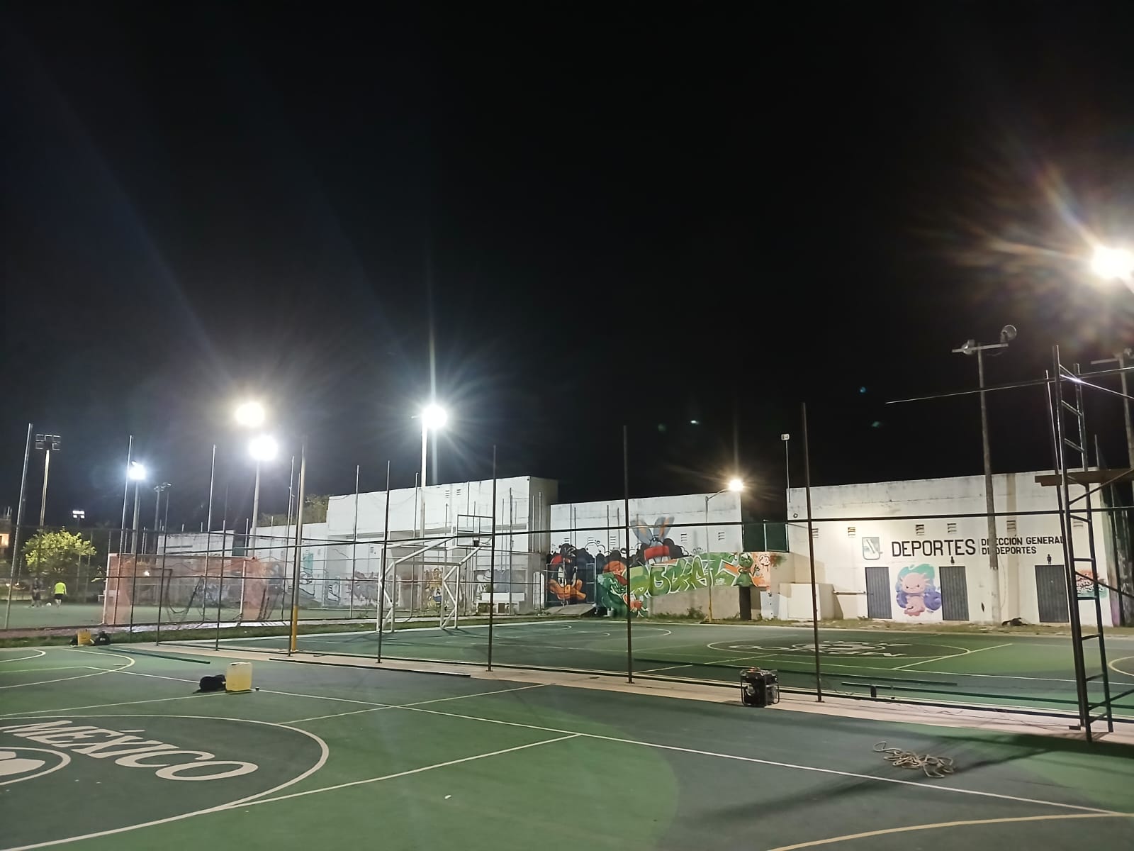 REHABILITACIÓN DE MULTICANCHA EN LA UNIDAD DEPORTIVA PESCADORES PUERTO MORELOS 1