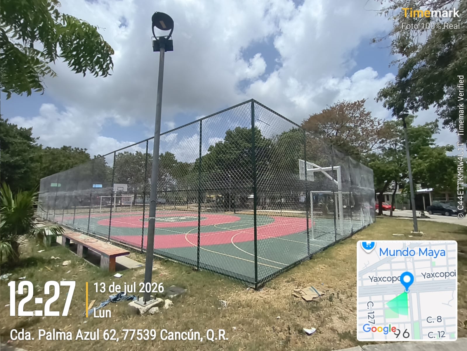 REHABILITACIÓN DE MULTICANCHA EN LA CANCHA PALMA AZUL EN BENITO JUÁREZ