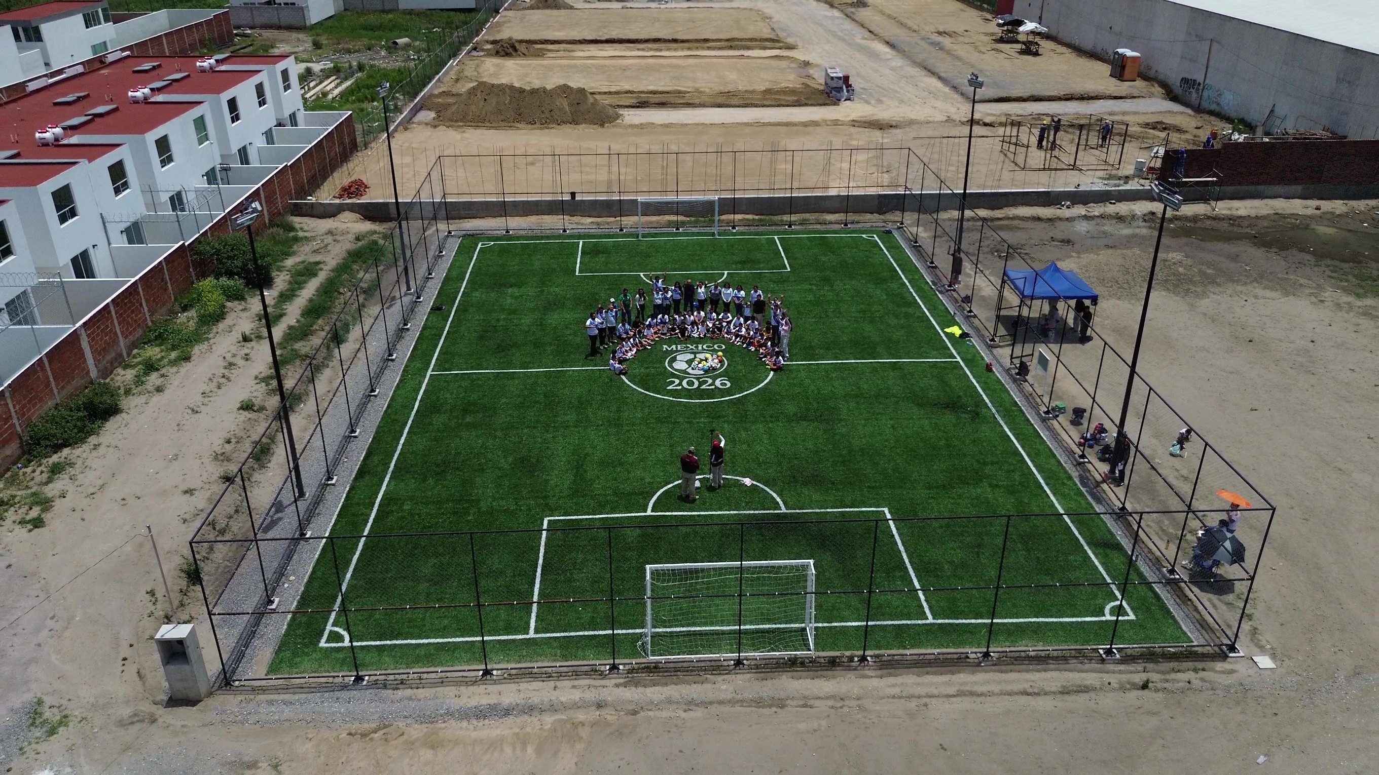CONSTRUCCIÓN DE CANCHA DE FÚTBOL 5 EN SAN FRANCISCO OCOTLÁN EN SANTA MARÍA CORONANGO