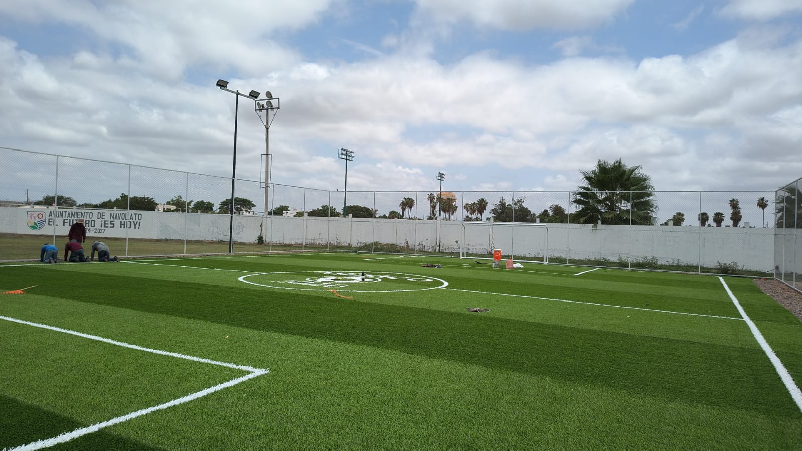 CONSTRUCCIÓN DE CANCHA FÚTBOL 5 EN CABECERA EN NAVOLATO