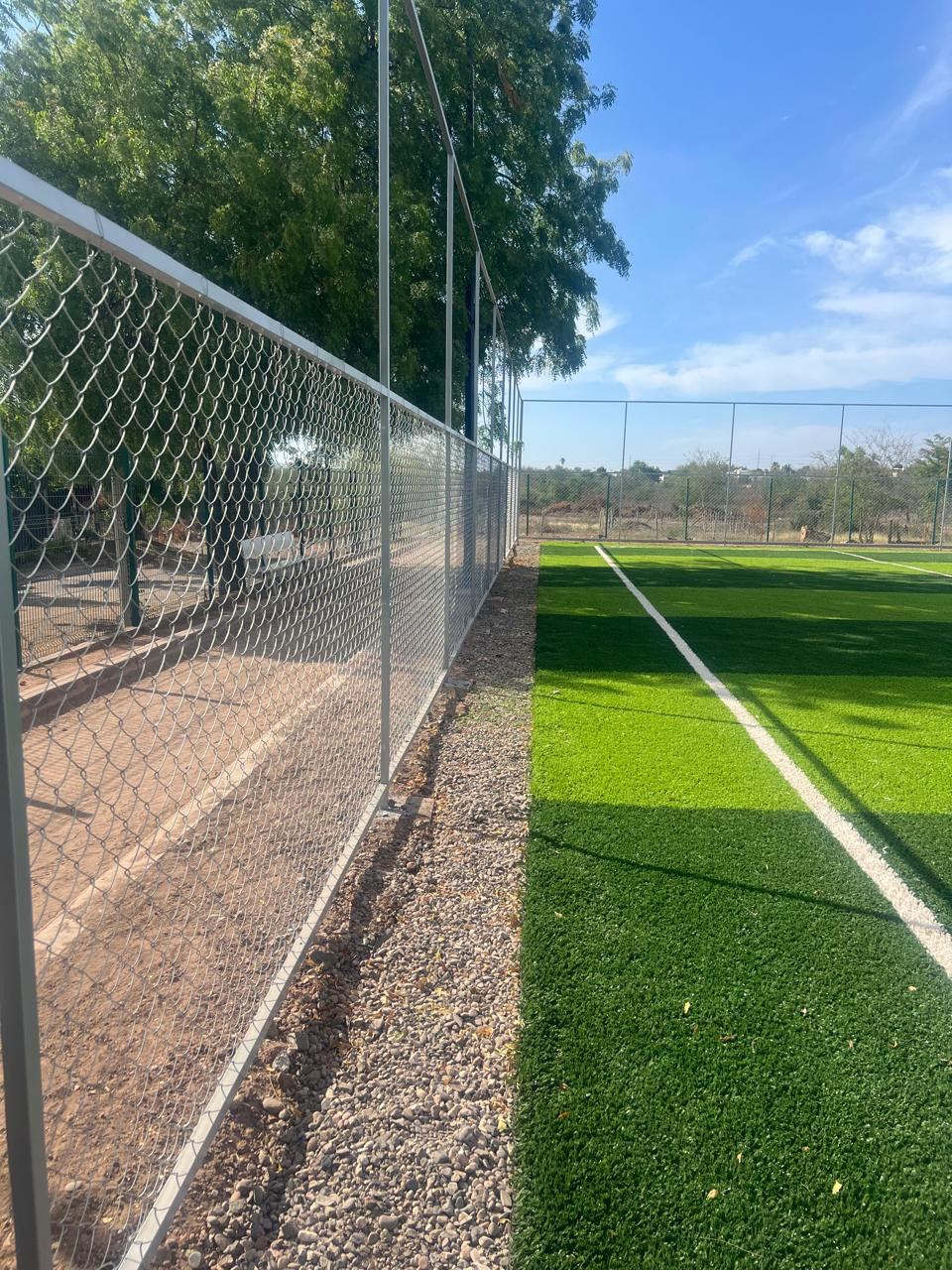 CONSTRUCCIÓN DE CANCHA FÚTBOL 7 EN MÓDULO DEPORTIVO FRACC.  PRADO BONITO EN SALVADOR ALVARADO