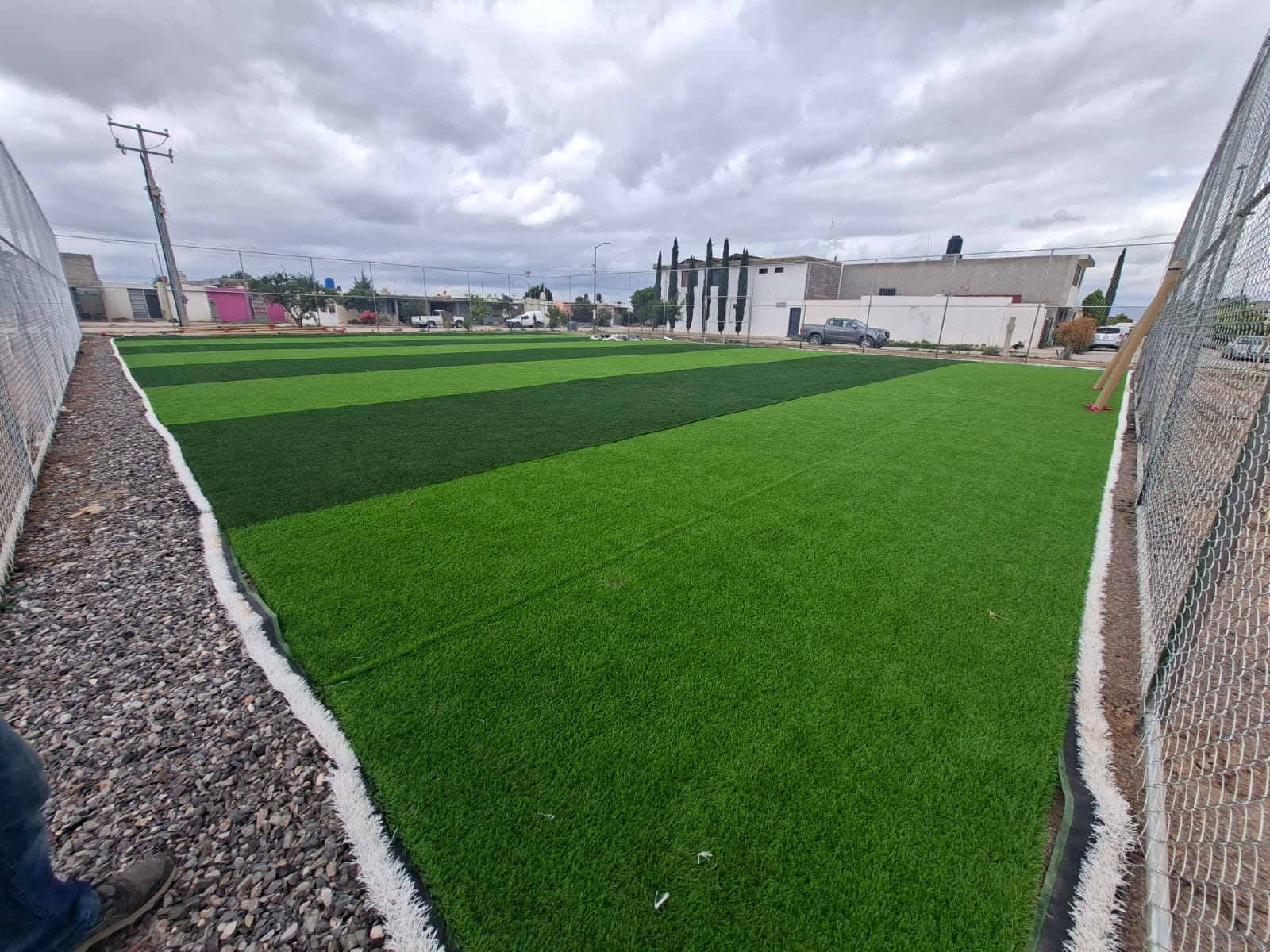 CONSTRUCCIÓN DE CANCHA DE FÚTBOL 5 EN COLONIA OLINDA 1 EN VILLA DE POZOS