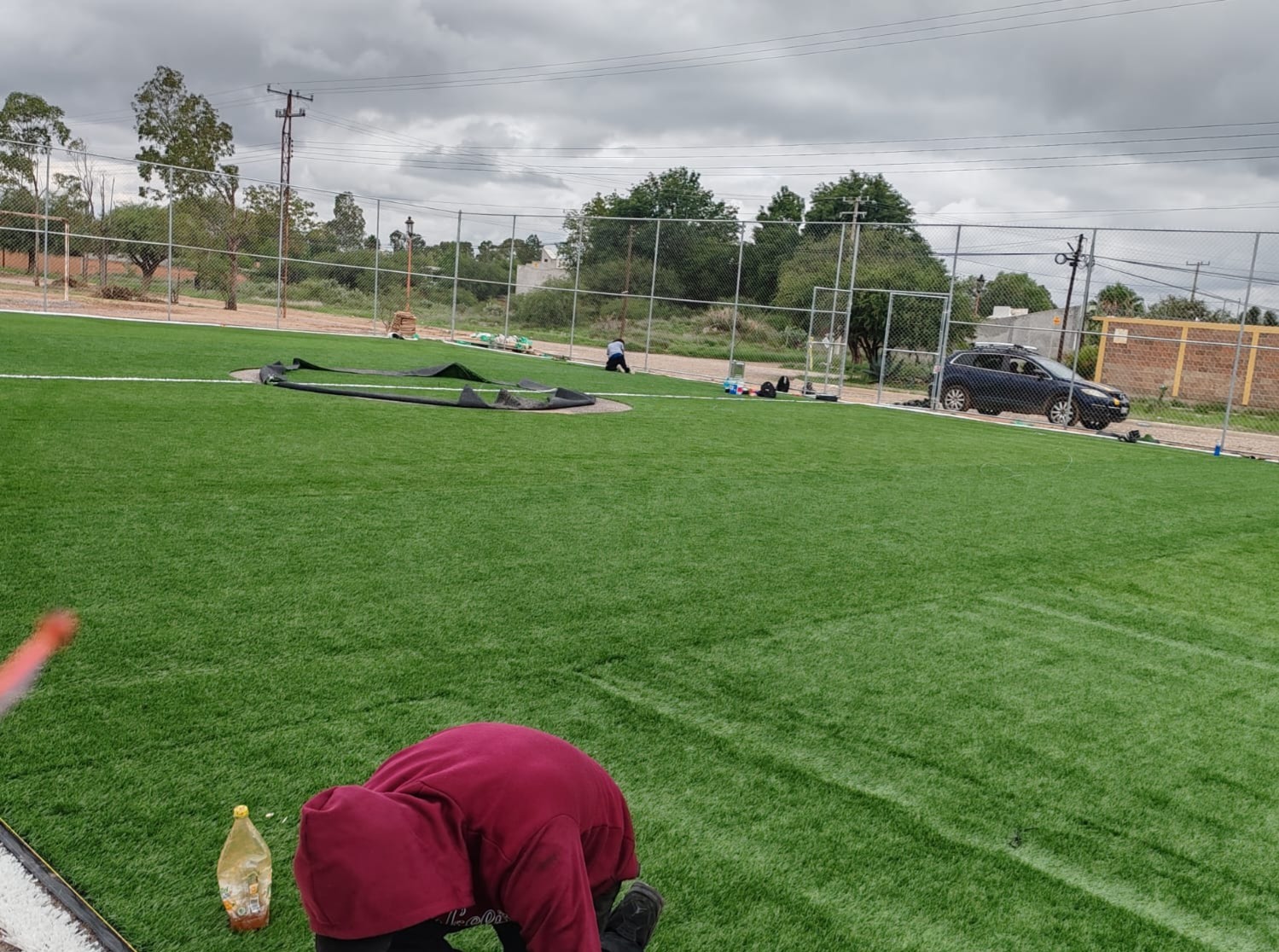 CONSTRUCCIÓN DE CANCHA DE FÚTBOL 5 EN REAL DEL POTOSÍ EN CERRO DE SAN PEDRO