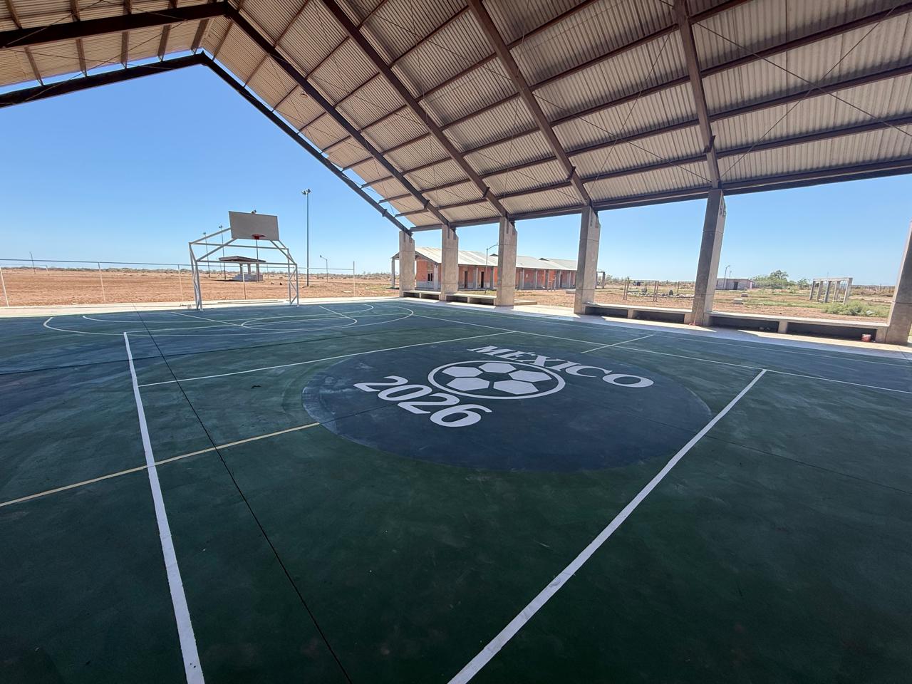 REHABILITACIÓN DE MULTICANCHA EN POLIDEPORTIVO HUIRIBIS EN GUAYMAS