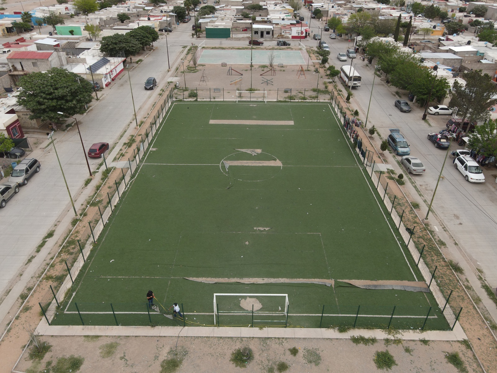 REHABILITACIÓN DE CANCHA FÚTBOL 7 PASEOS DEL PARQUE