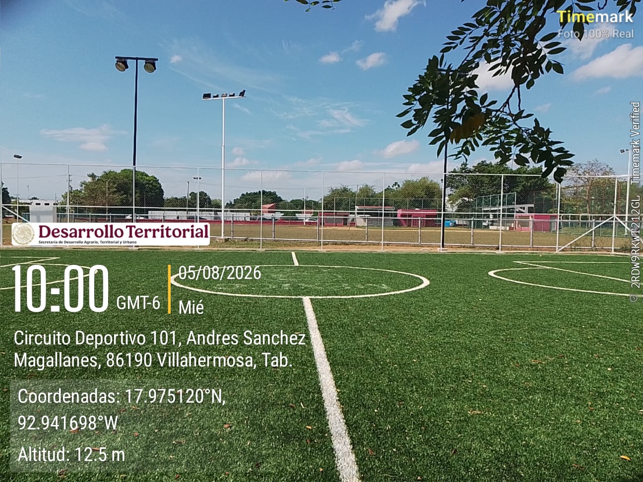 CONSTRUCCIÓN DE CANCHA DE FÚTBOL 5 EN CIUDAD DEPORTIVA DE VILLAHERMOSA EN CENTRO