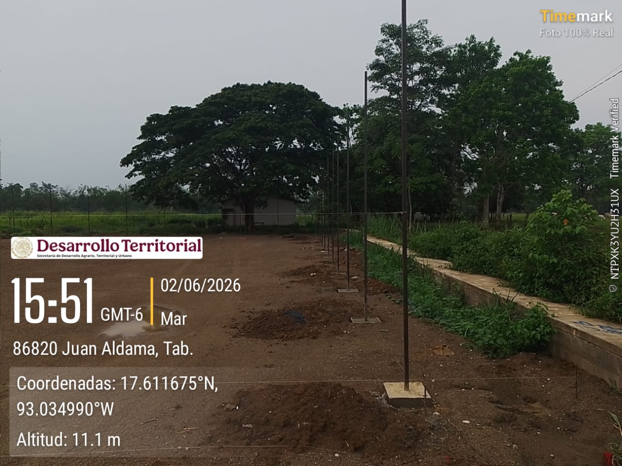 CONSTRUCCIÓN DE CANCHA DE FÚTBOL 5 EN LA DEPORTIVA VILLA JUAN ALDAMA EN TEAPA