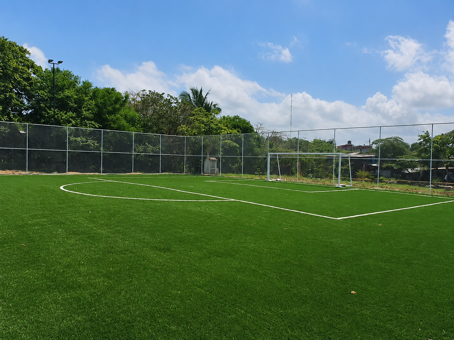 CONSTRUCCIÓN DE CANCHA DE FÚTBOL 7 EN BUENA VISTA 1RA SECCIÓN EN CENTRO