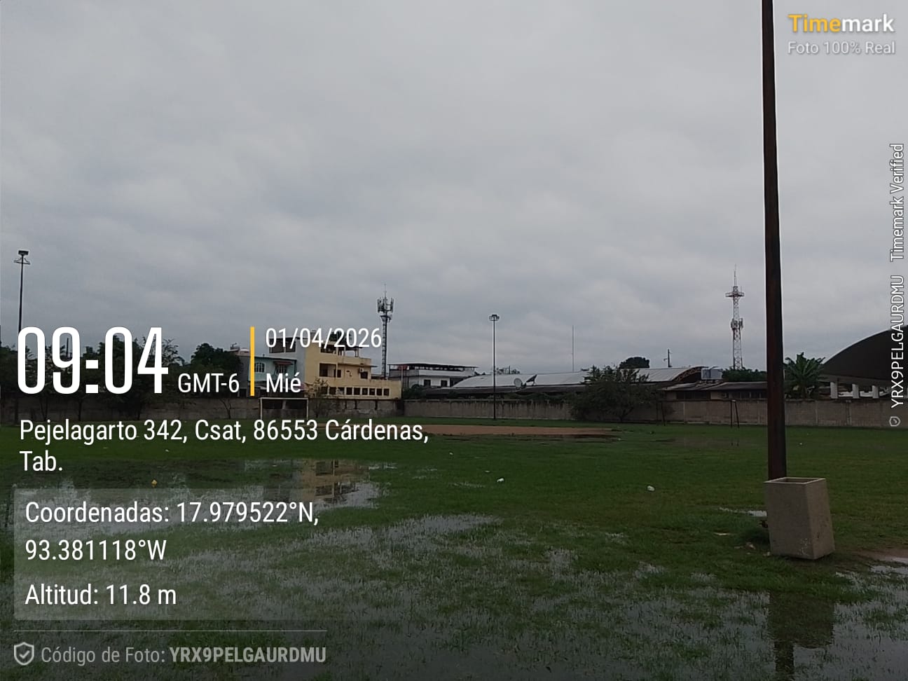 REHABILITACIÓN DE CANCHA DE FÚTBOL 7 EN LA UNIDAD DEPORTIVA DOMINGO COLÍN EN CÁRDENAS