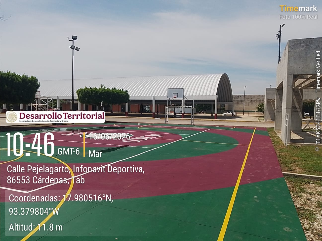 REHABILITACIÓN DE MULTICANCHA EN LA UNIDAD DEPORTIVA DOMINGO COLÍN EN CÁRDENAS