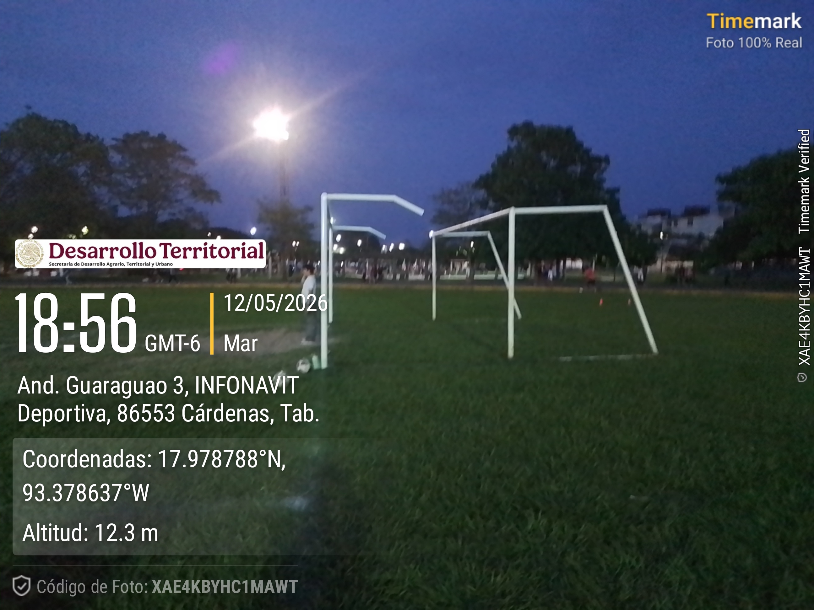REHABILITACIÓN DE CANCHA DE FÚTBOL 11 EN LA UNIDAD DEPORTIVA DOMINGO COLÍN EN CÁRDENAS