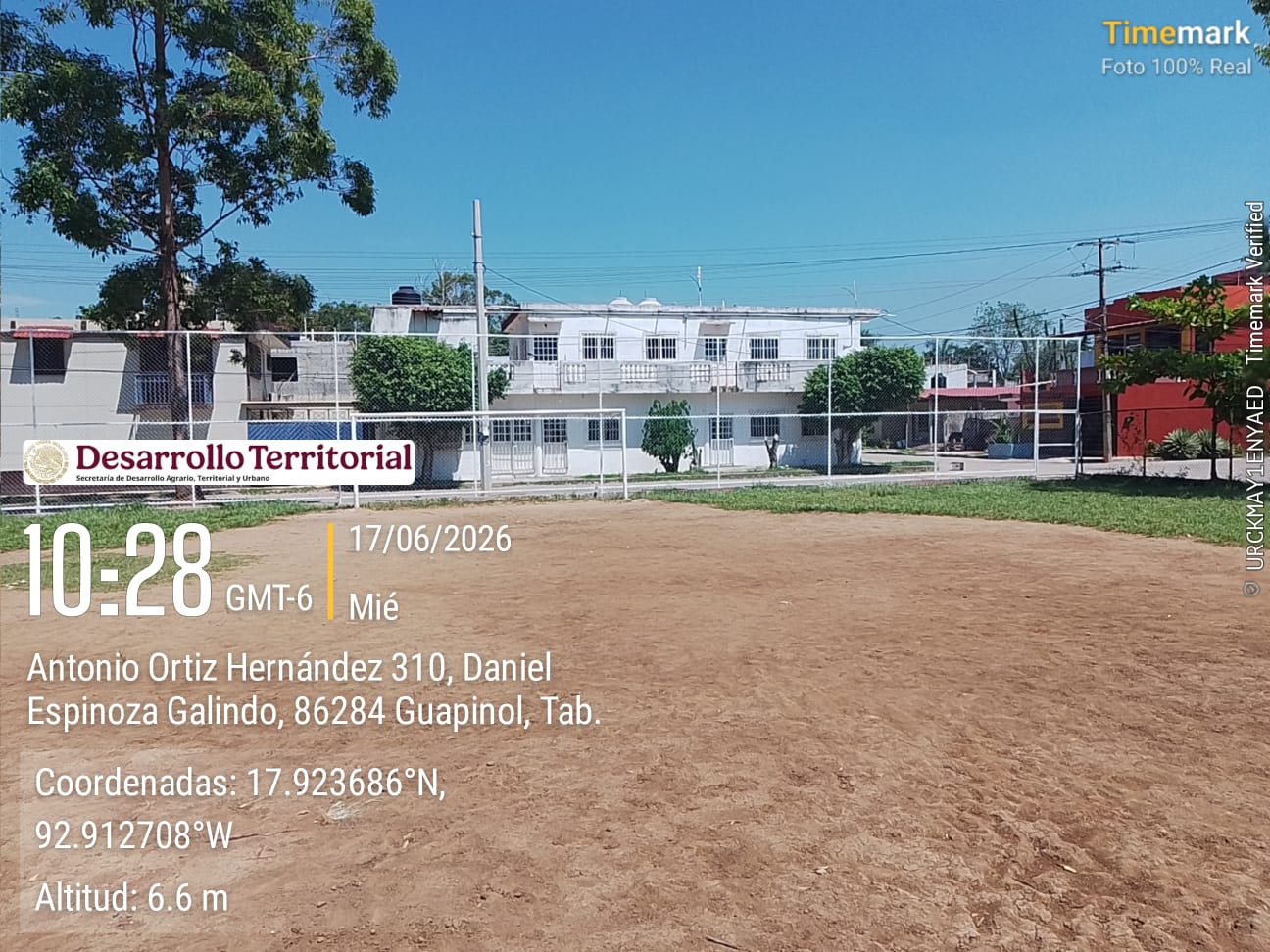 REHABILITACIÓN DE CANCHA DE FÚTBOL 7 EN EL FRACC DANIEL ESPINOSA GALINDO HUAPINOL EN CENTRO