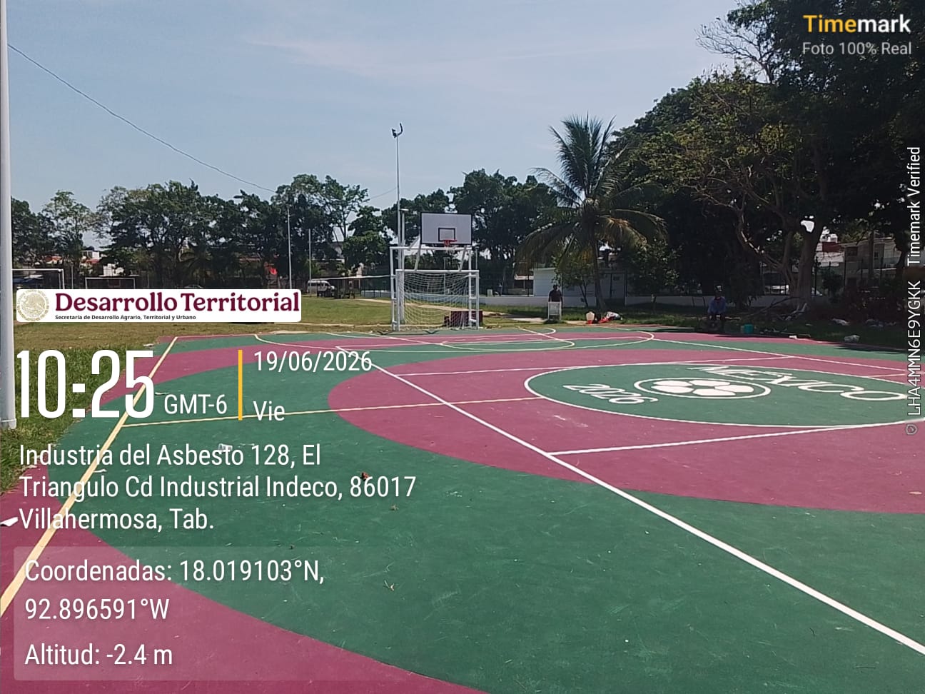 REHABILITACIÓN DE MULTICANCHA EN LA UNIDAD DEPORTIVA DE INDECO EN CENTRO