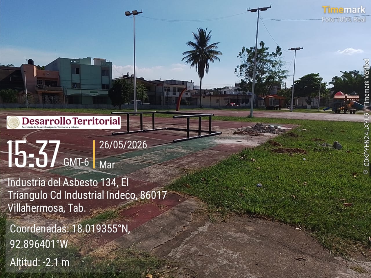 REHABILITACIÓN DE MULTICANCHA EN LA UNIDAD DEPORTIVA DE INDECO EN CENTRO