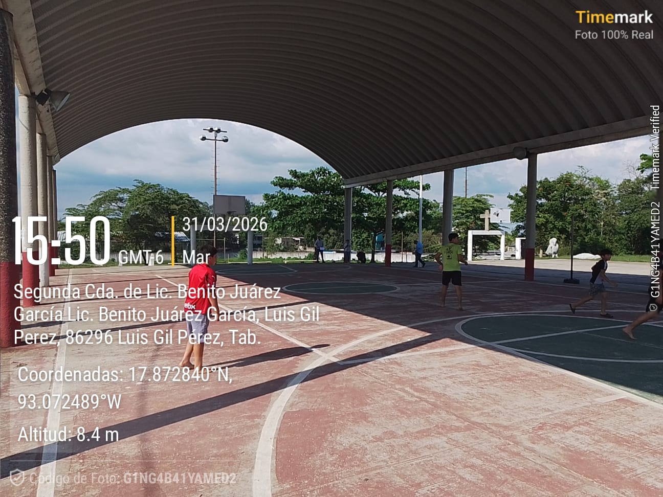 REHABILITACIÓN DE MULTICANCHA EN LA UNIDAD DEPORTIVA VILLA LUIS GIL PÉREZ EN CENTRO