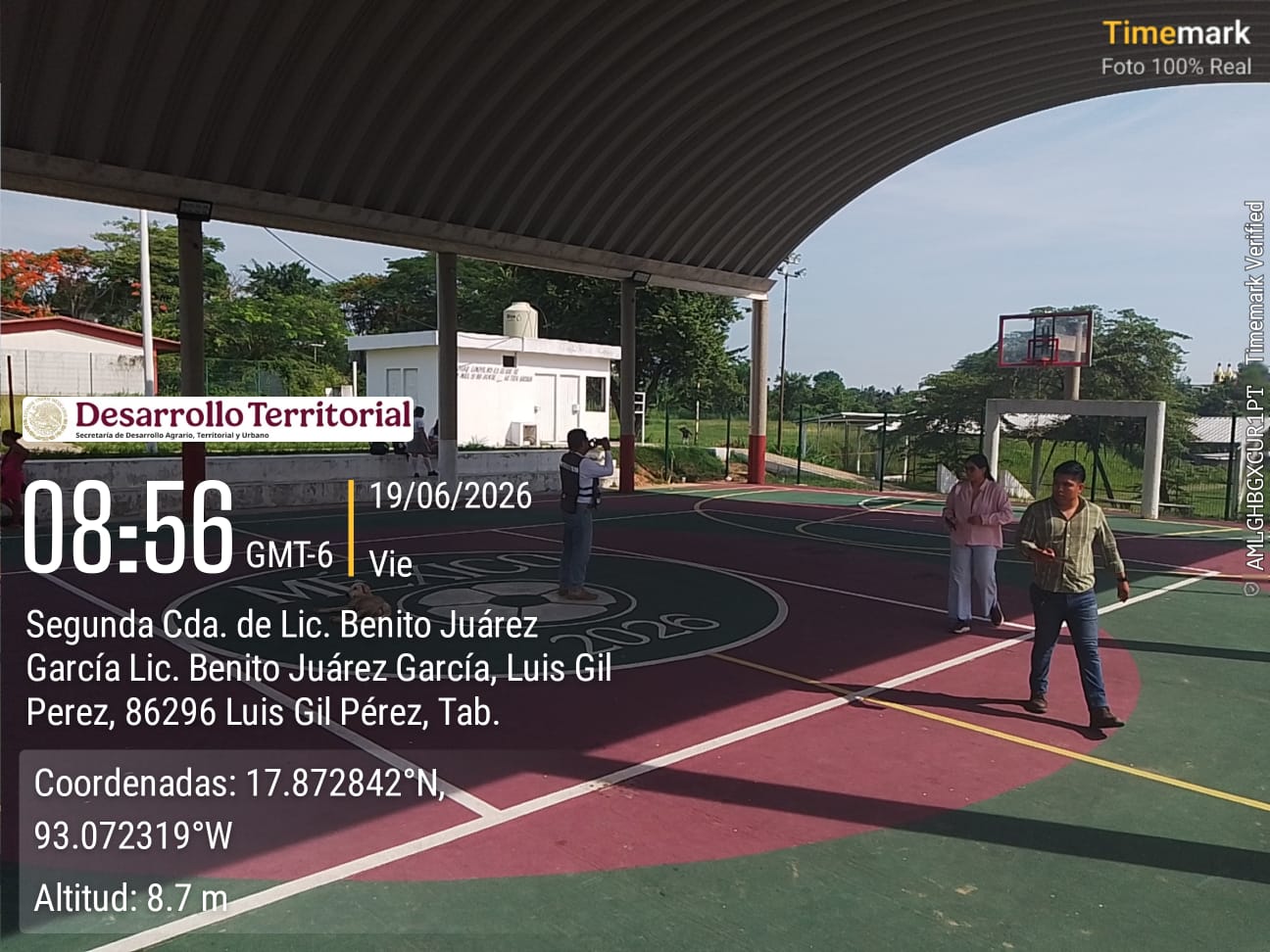 REHABILITACIÓN DE MULTICANCHA EN LA UNIDAD DEPORTIVA VILLA LUIS GIL PÉREZ EN CENTRO