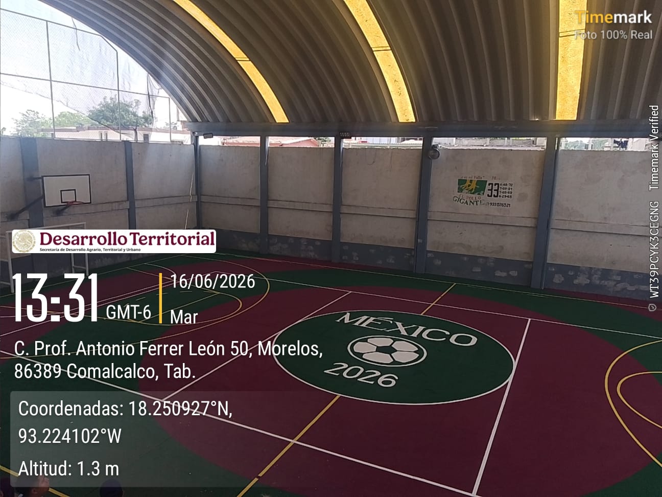 REHABILITACIÓN DE MULTICANCHA EN LA CANCHA DE USOS MÚLTIPLES TITO LIVIO EN COMALCALCO