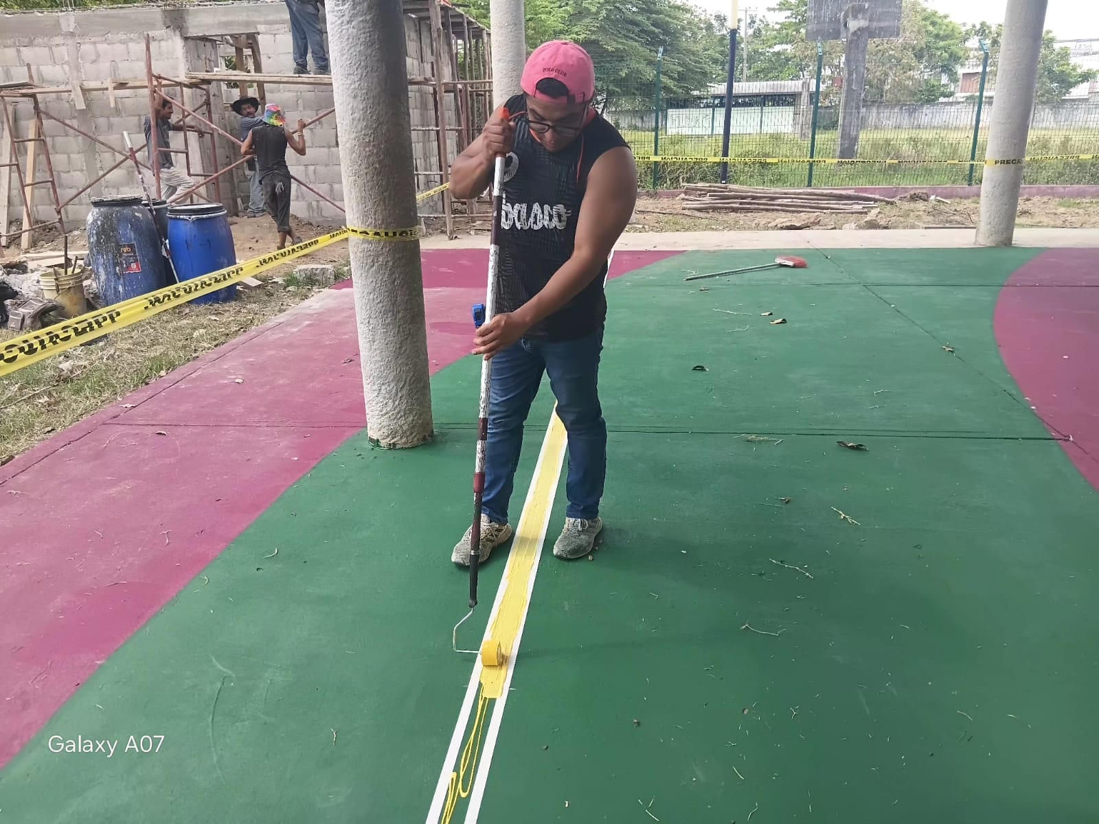 REHABILITACIÓN DE MULTICANCHA EN LA UNIDAD DEPORTIVA LAGUNA ESTRELLA ANDRADE EN MACUSPANA