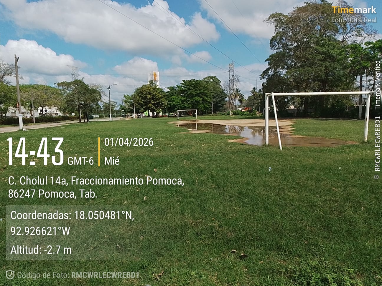 REHABILITACIÓN DE CANCHA DE FÚTBOL 5 EN CAMPO FRACC VALLE REAL EN NACAJUCA