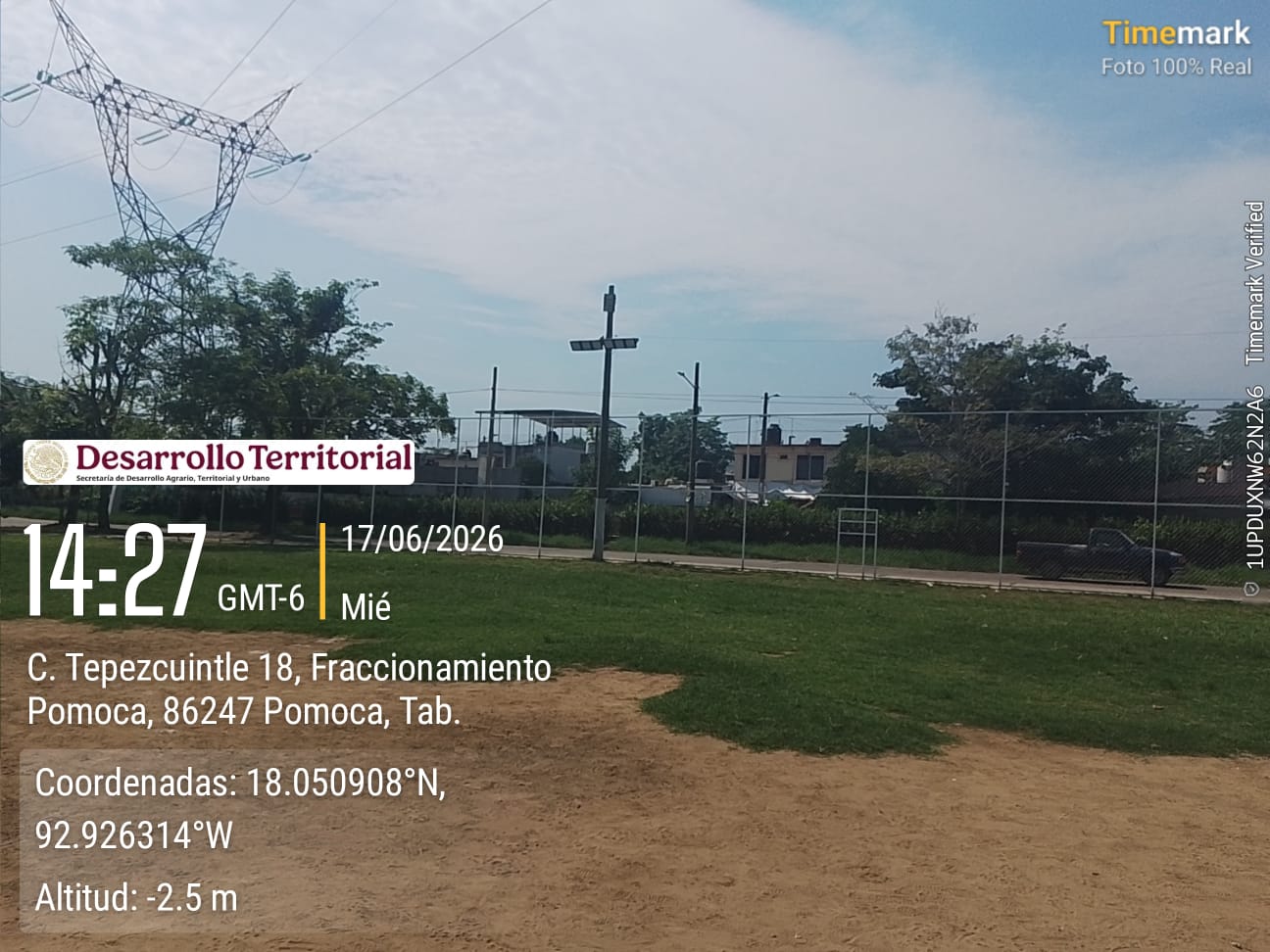 REHABILITACIÓN DE CANCHA DE FÚTBOL 5 EN CAMPO FRACC VALLE REAL EN NACAJUCA