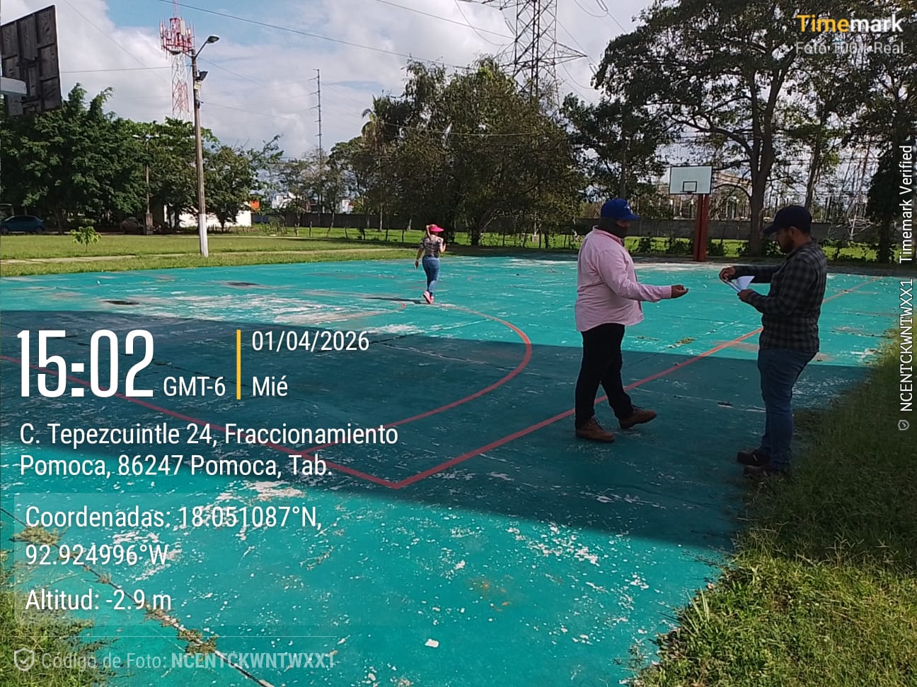 REHABILITACIÓN DE MULTICANCHA EN CAMPO FRACC VALLE REAL EN NACAJUCA