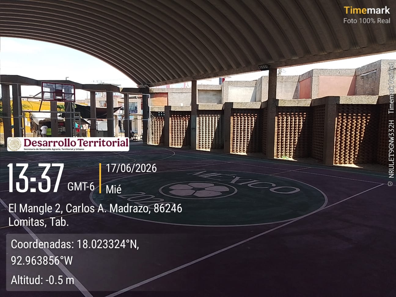 REHABILITACIÓN DE MULTICANCHA EN EL PARQUE CENTRAL Y MERCADO PÚBLICO LA SELVA EN NACAJUCA