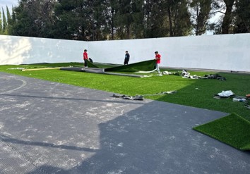 CONSTRUCCIÓN DE CANCHA DE FÚTBOL 5 EN BARRIO DE LA FRONTERA