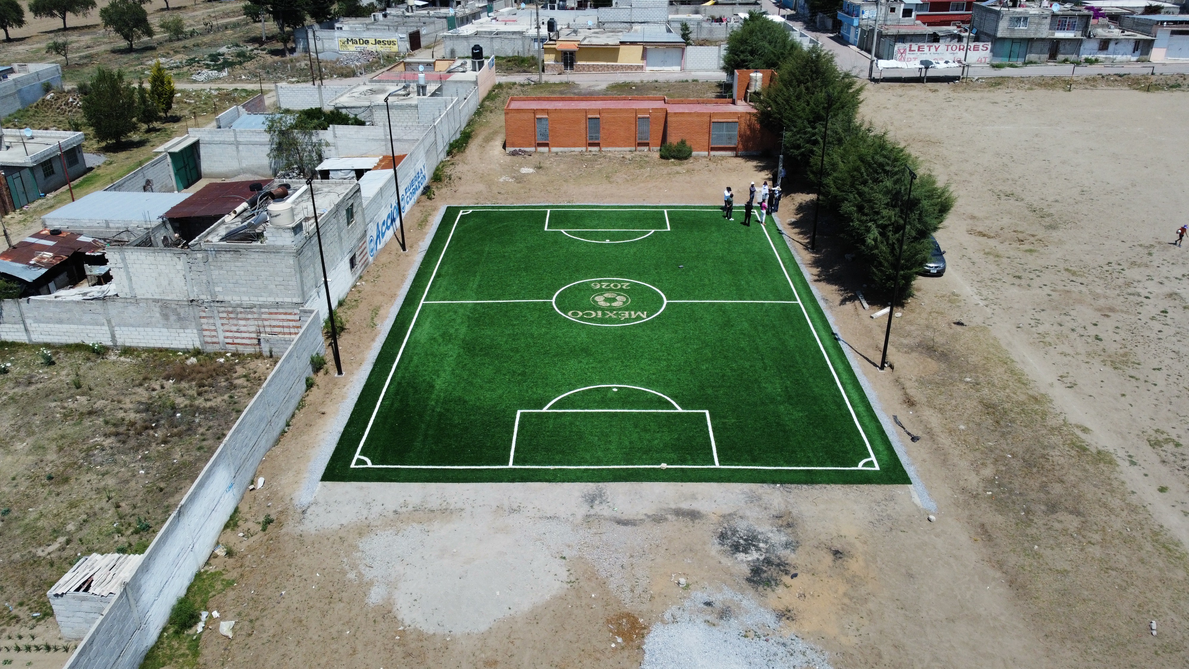 CONSTRUCCIÓN DE CANCHA DE FÚTBOL 5 EN CANCHA SAN MIGUEL EN CUAPIAXTLA