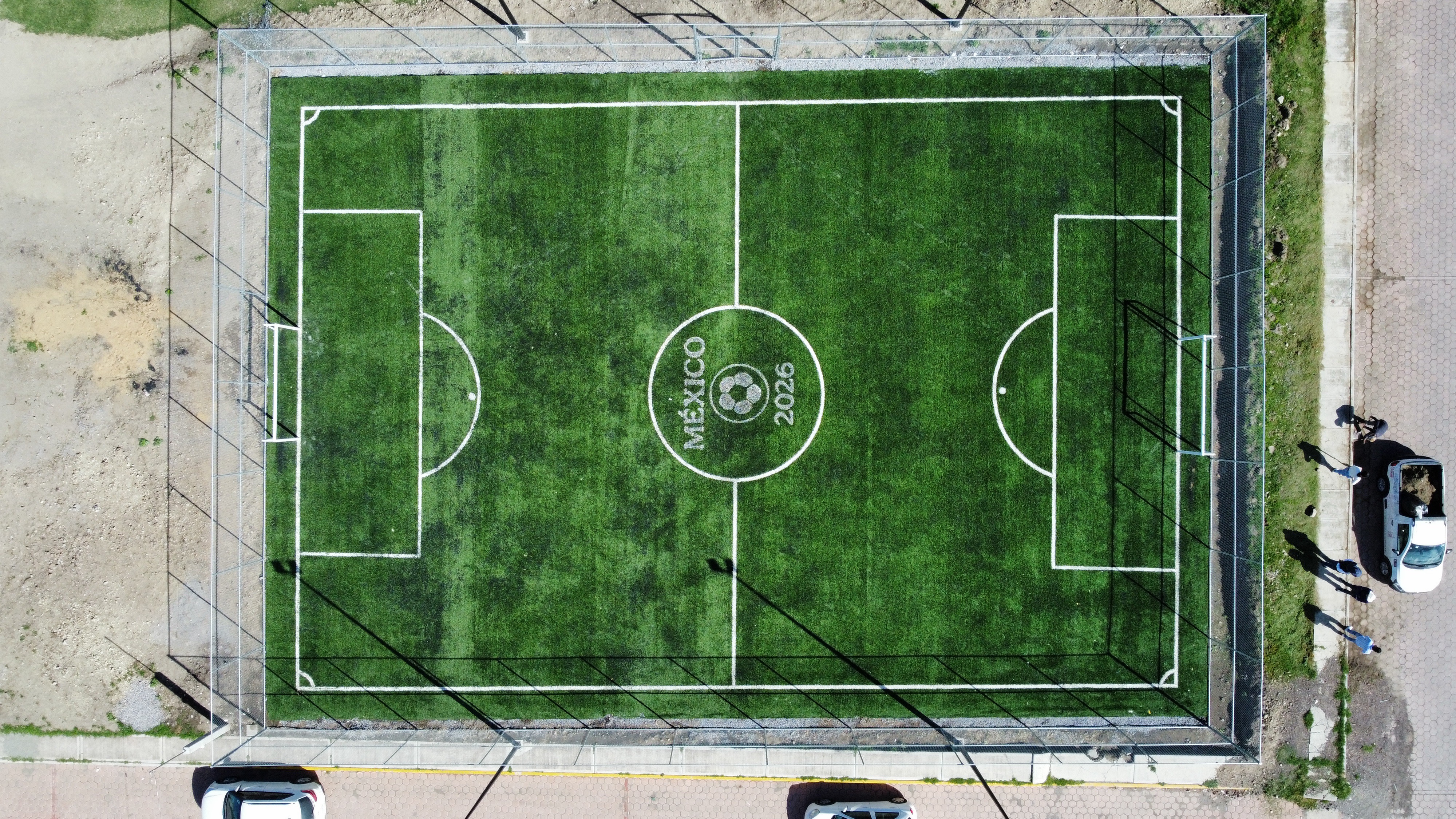 CONSTRUCCIÓN DE CANCHA DE FÚTBOL 5 EN MERCADO JOSÉ MARÍA MORELOS BUENAVISTA 1 EN TLAXCO