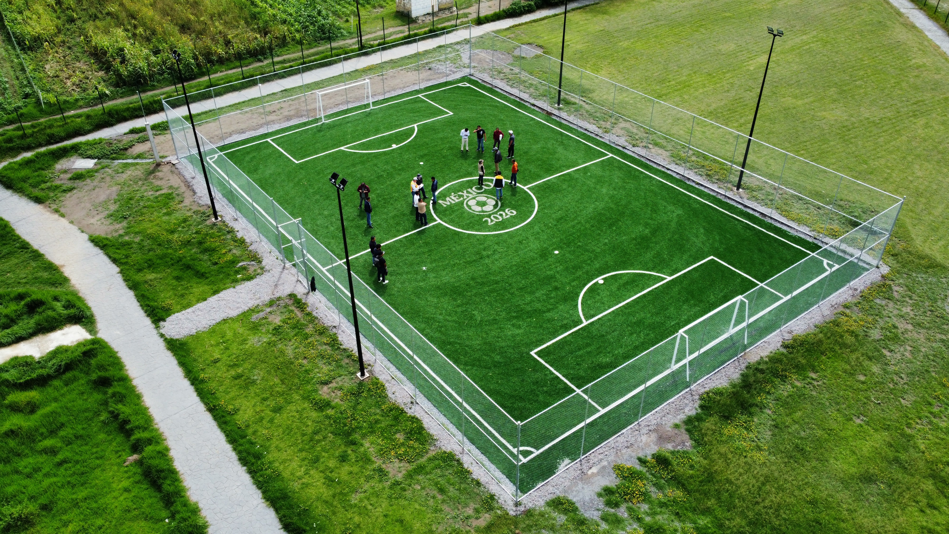 CONSTRUCCIÓN DE CANCHA DE FÚTBOL 5 EN UNIDAD DEPORTIVA ZARAGOZA EN TOTOLAC