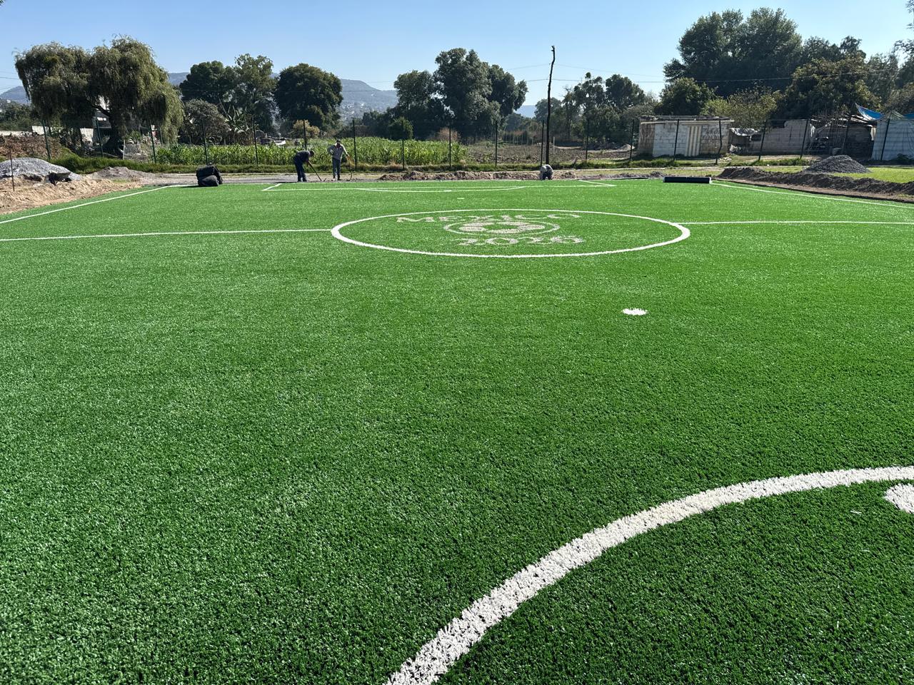 CONSTRUCCIÓN DE CANCHA DE FÚTBOL 5 EN UNIDAD DEPORTIVA ZARAGOZA EN TOTOLAC