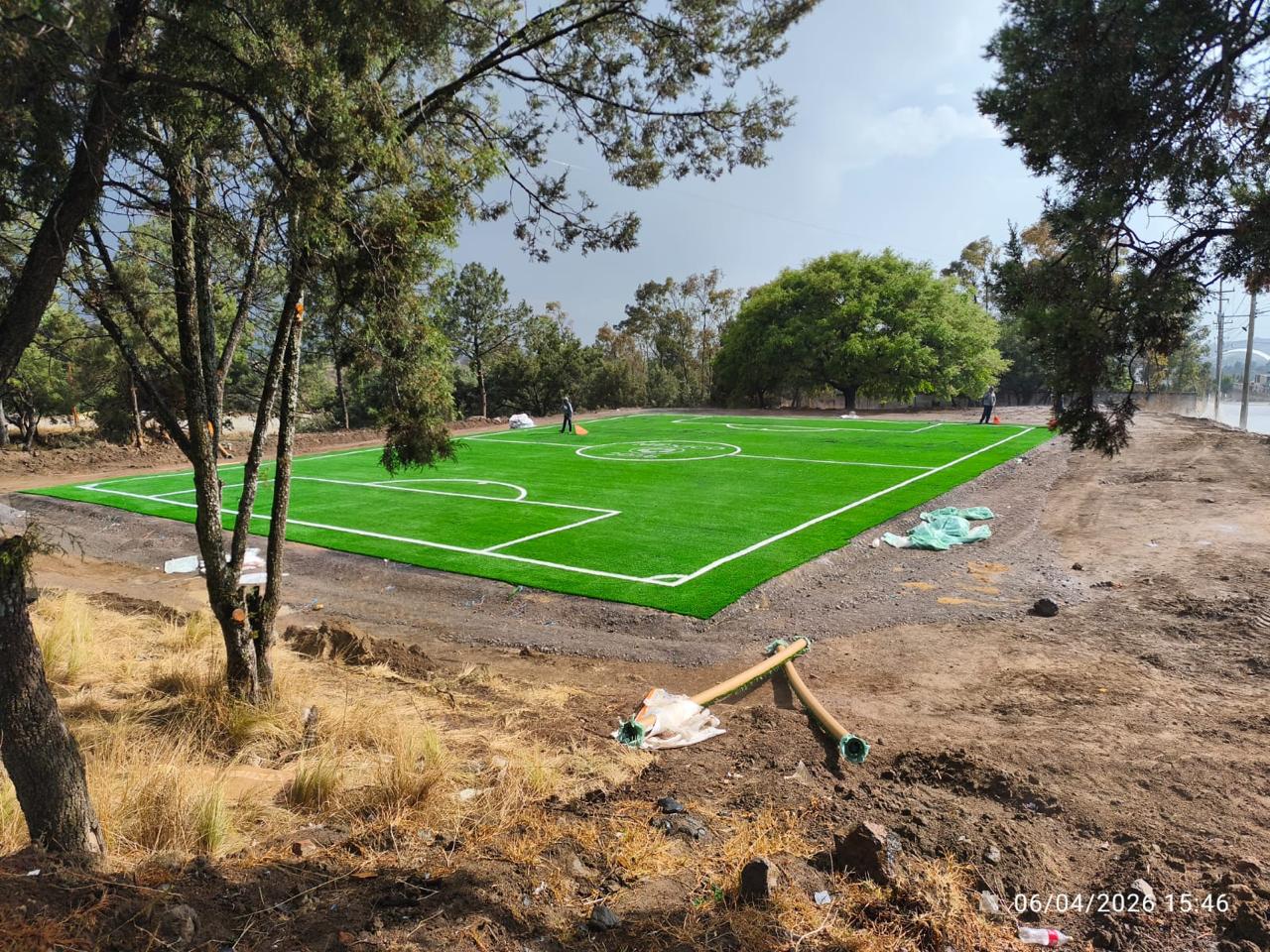 CONSTRUCCIÓN DE CANCHA DE FÚTBOL 5 EN CHIMALPA EN YAUHQUEMEHCAN