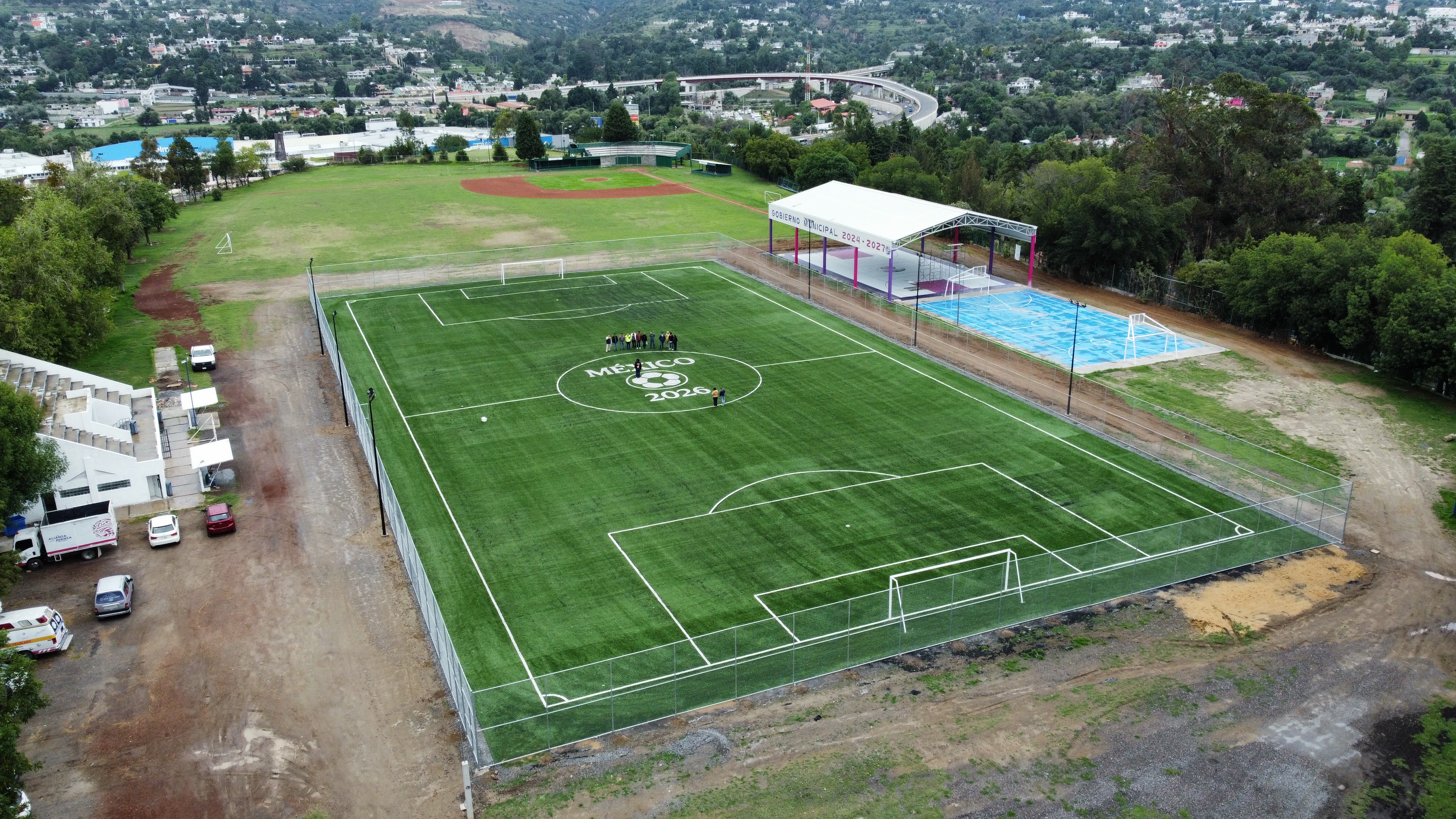 CONSTRUCCIÓN DE CANCHA DE FÚTBOL 11 EN UNIDAD DEPORTIVA ANTONIO CARVAJAL 